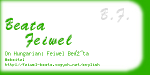 beata feiwel business card